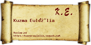 Kuzma Eulália névjegykártya